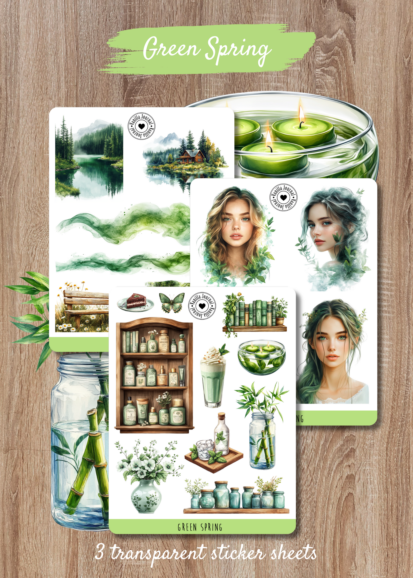 Green Spring Sticker Sheets