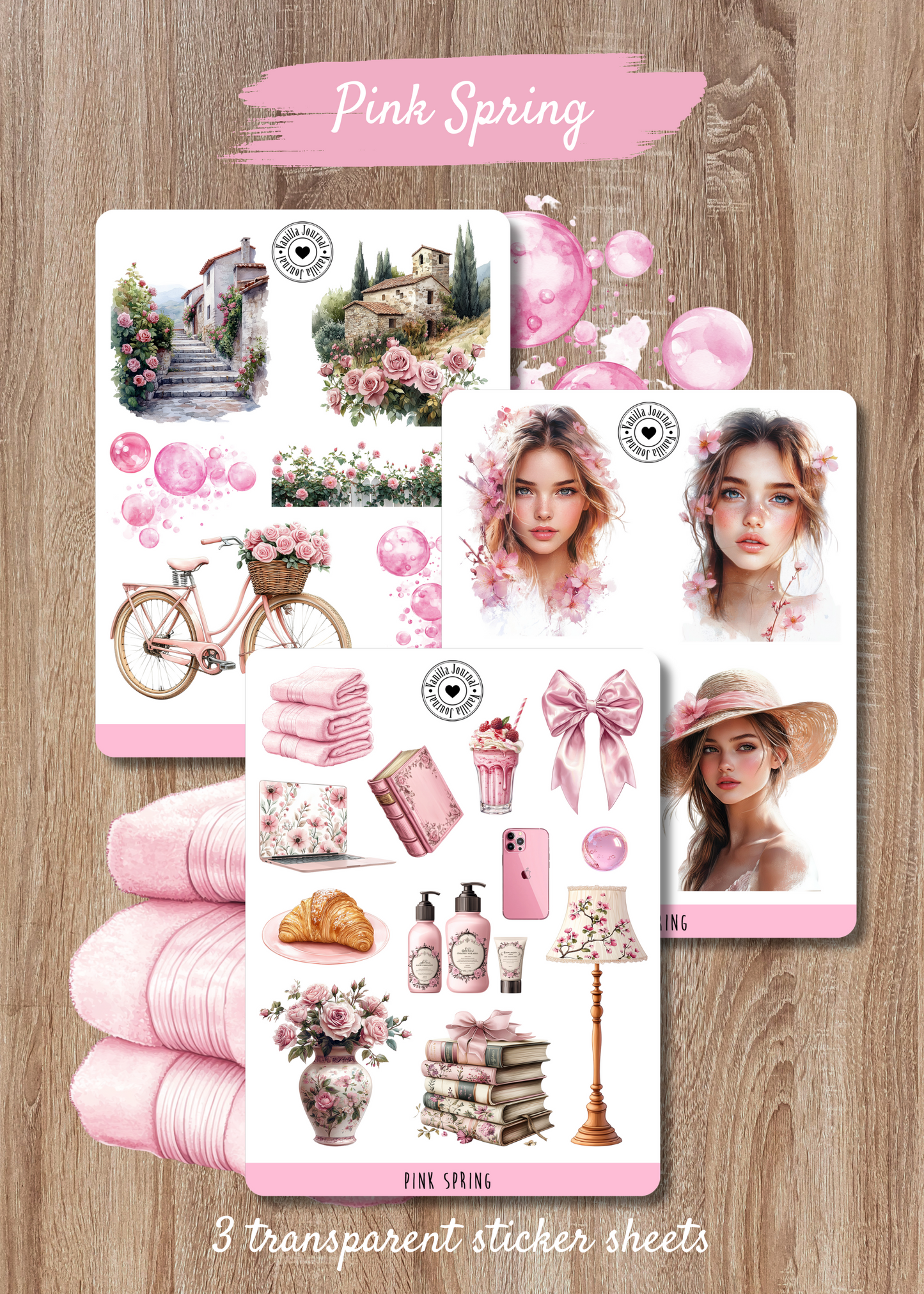 Pink Spring Sticker Sheets