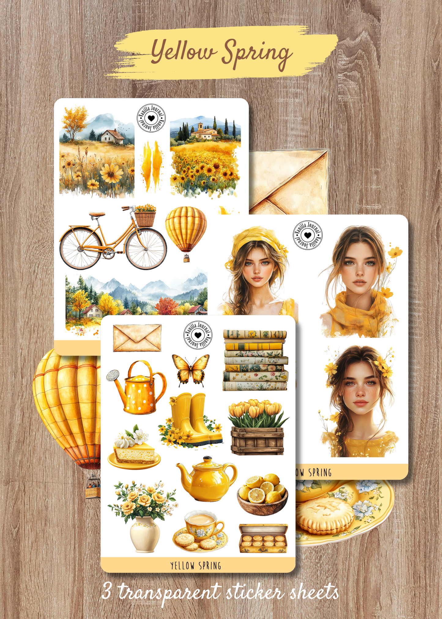 Yellow Spring Sticker Sheets