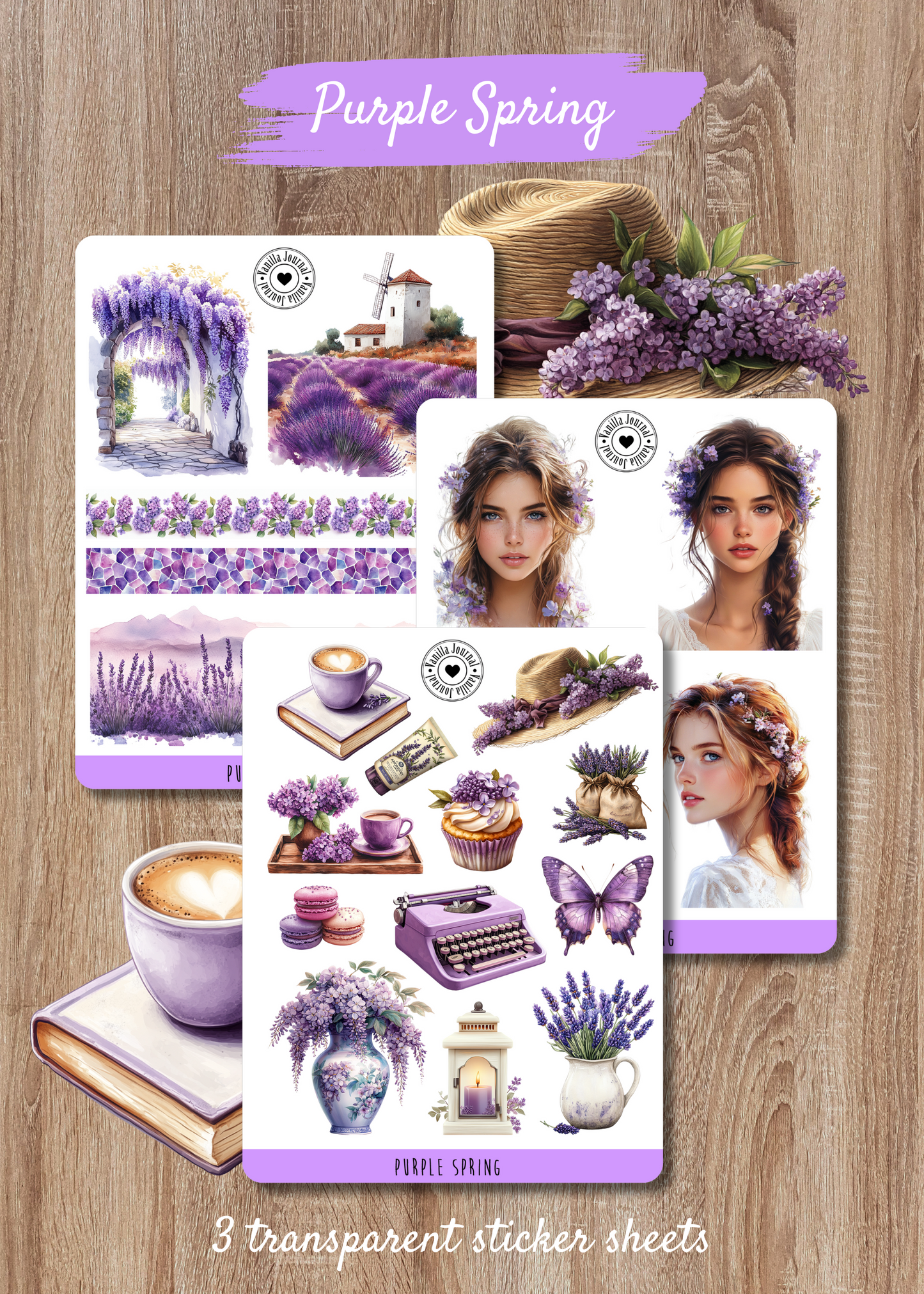 Purple Spring Sticker Sheets