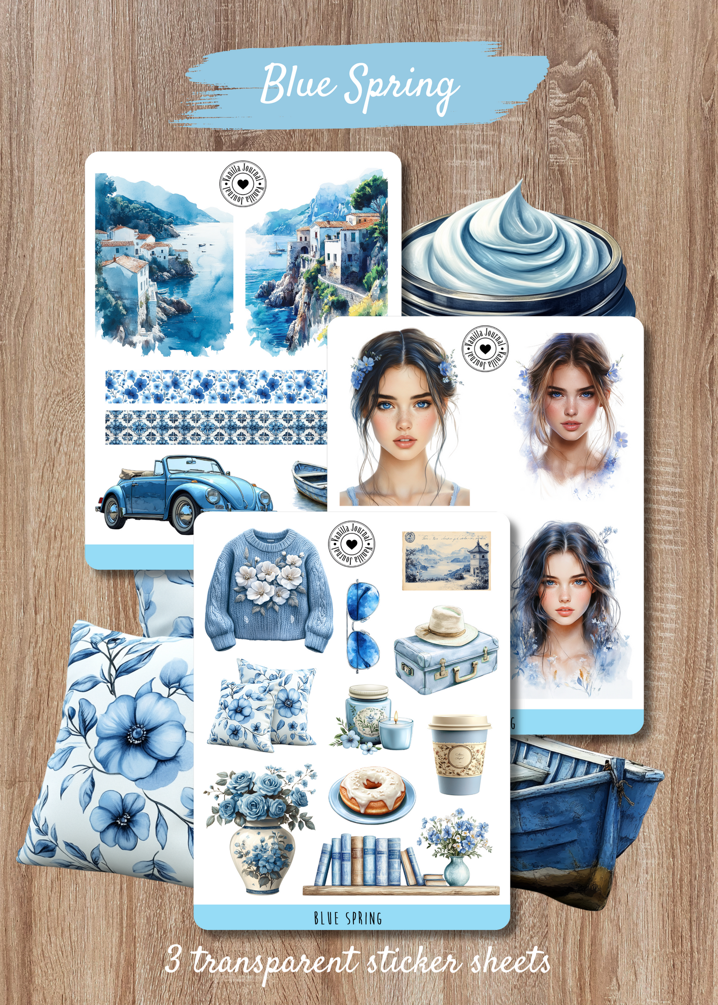 Blue Spring Sticker Sheets