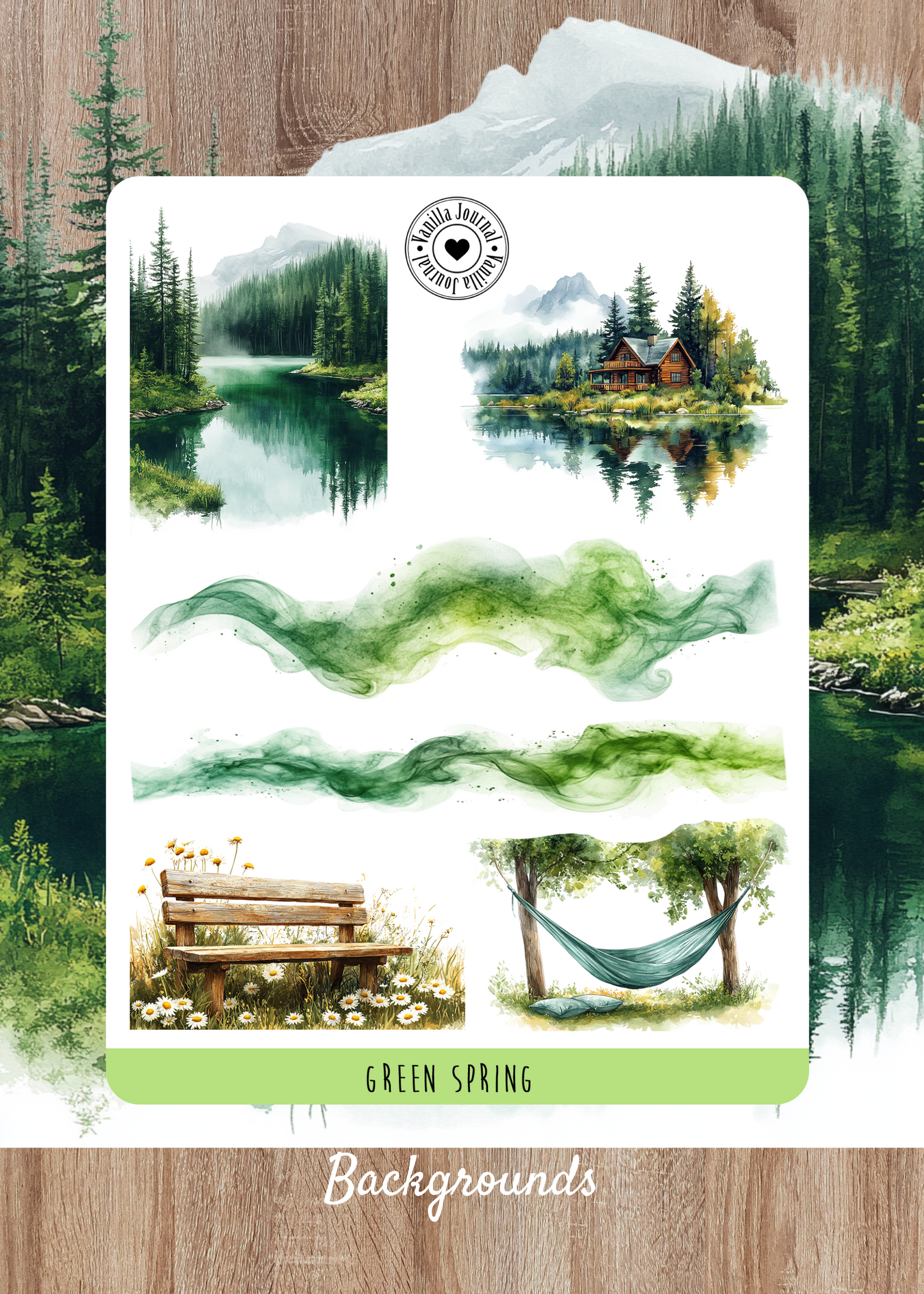 Green Spring Sticker Sheets