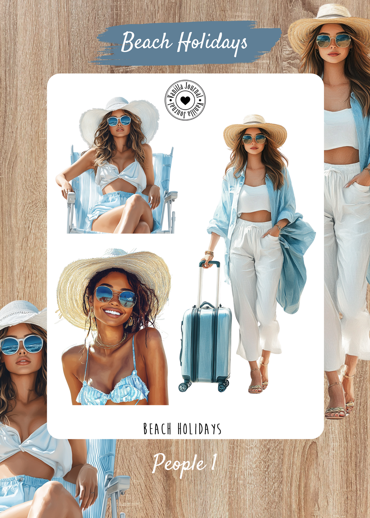 Beach Holidays Sticker Sheets