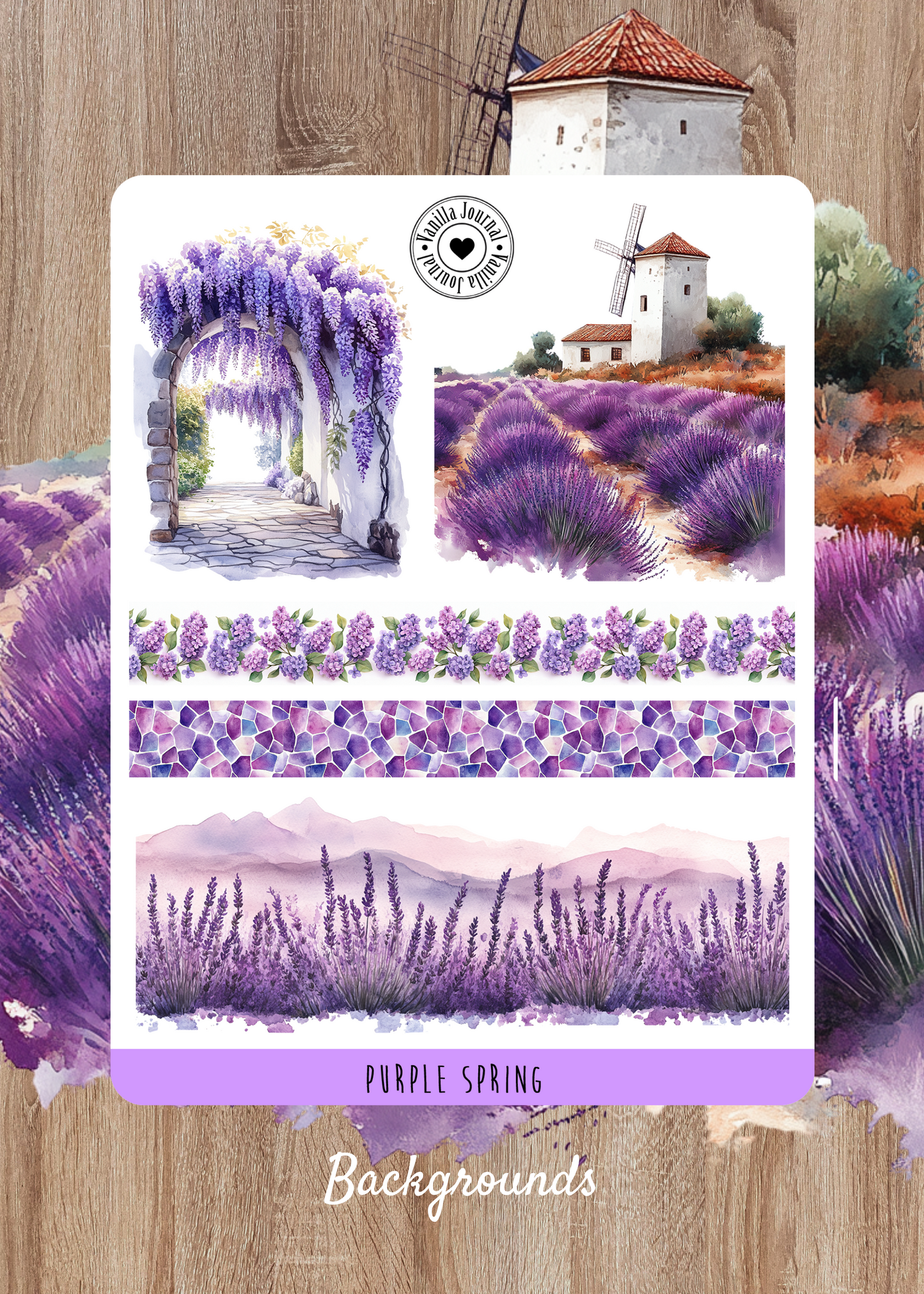 Purple Spring Sticker Sheets