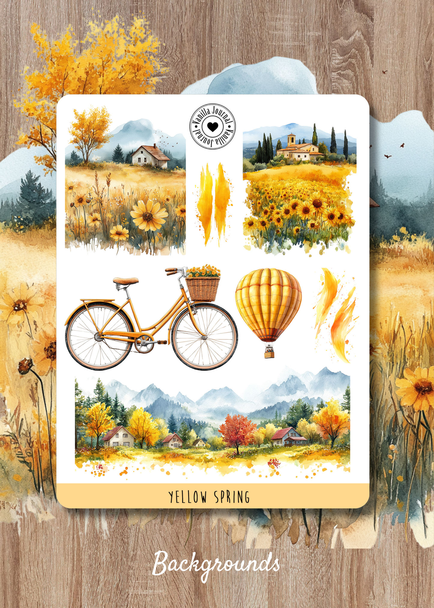 Yellow Spring Sticker Sheets