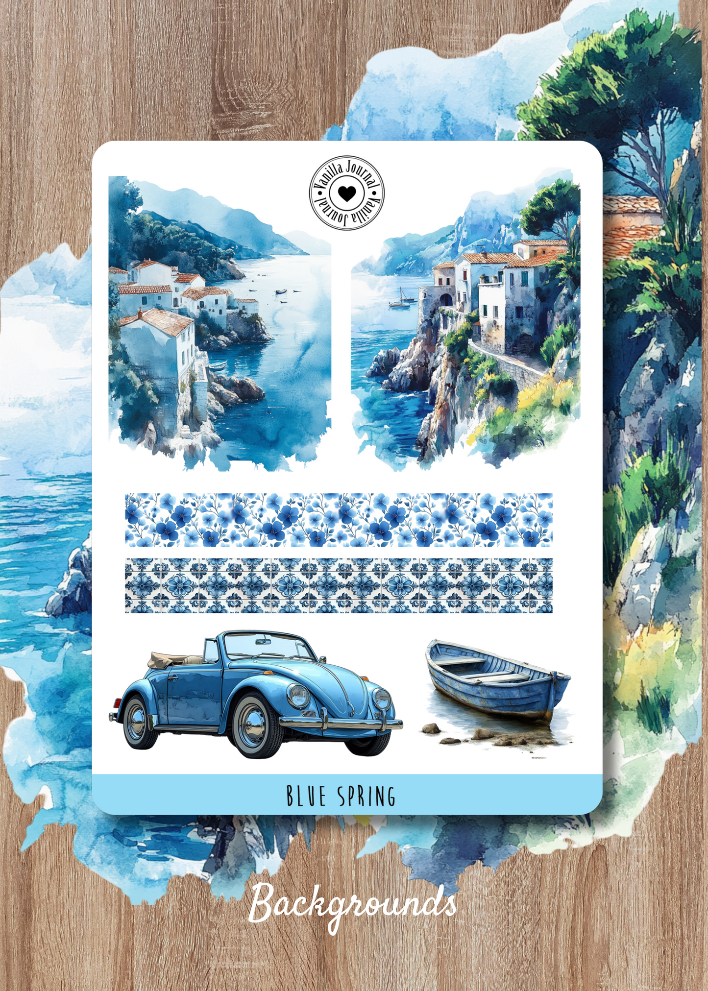 Blue Spring Sticker Sheets