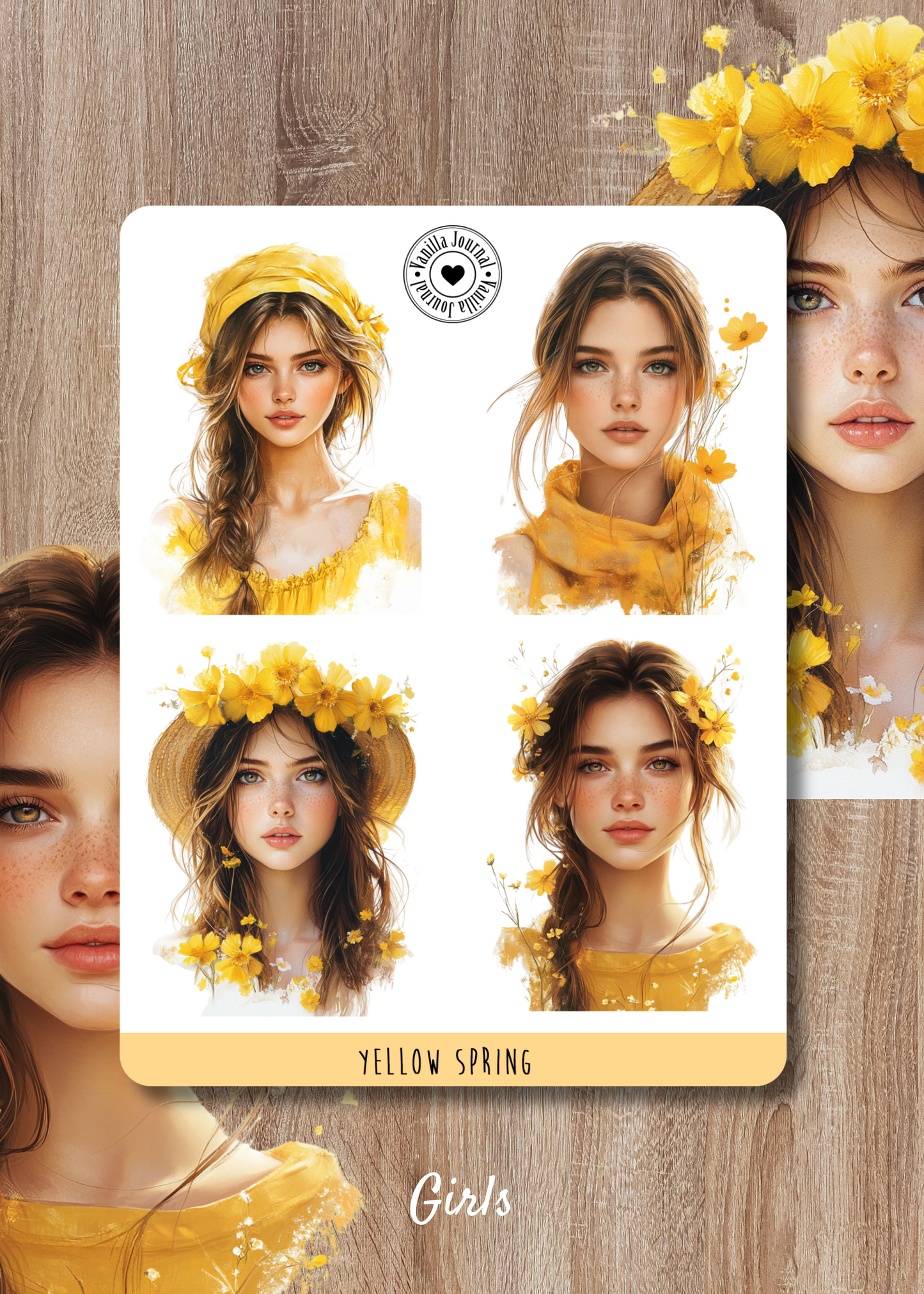 Yellow Spring Sticker Sheets