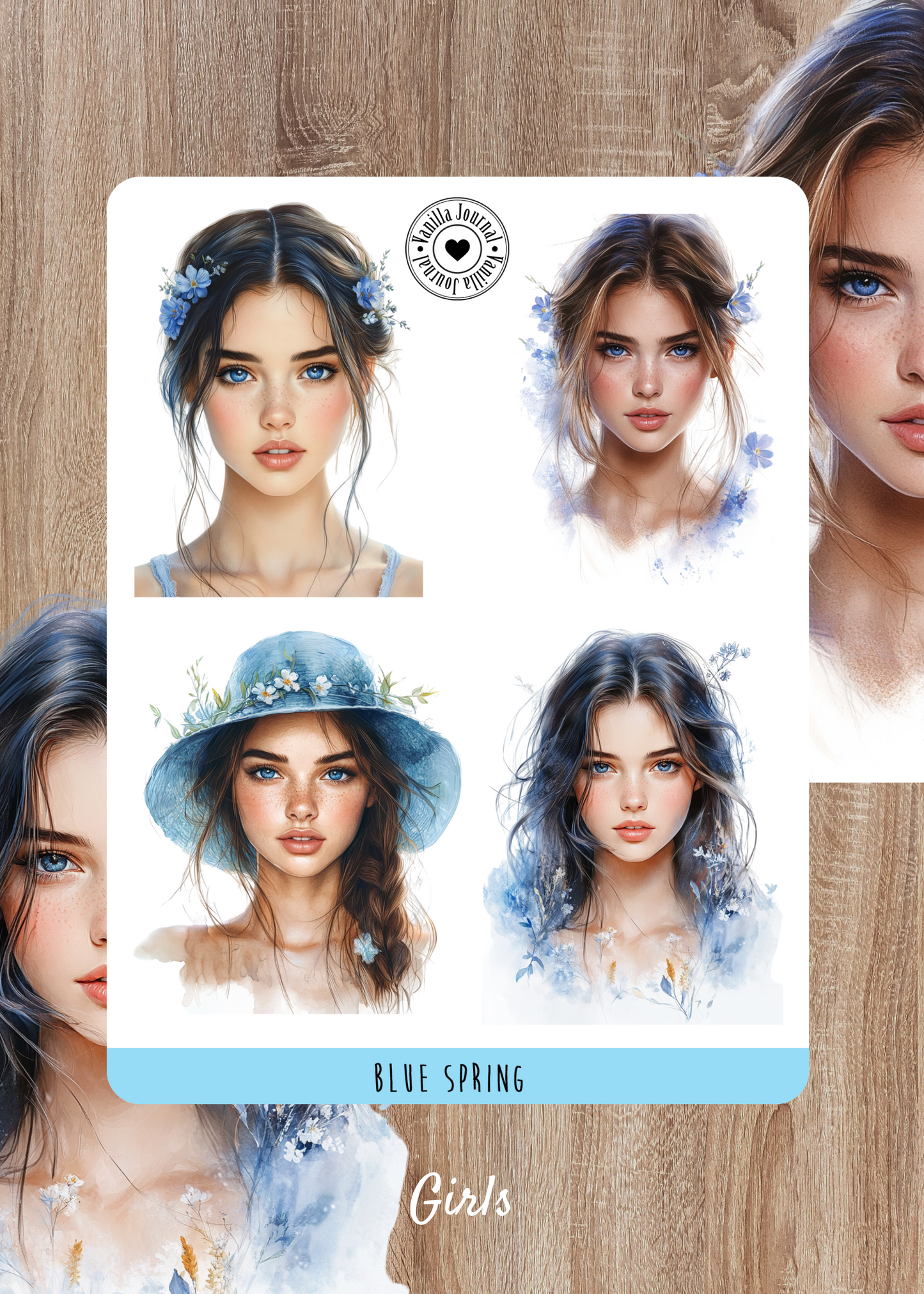 Blue Spring Sticker Sheets