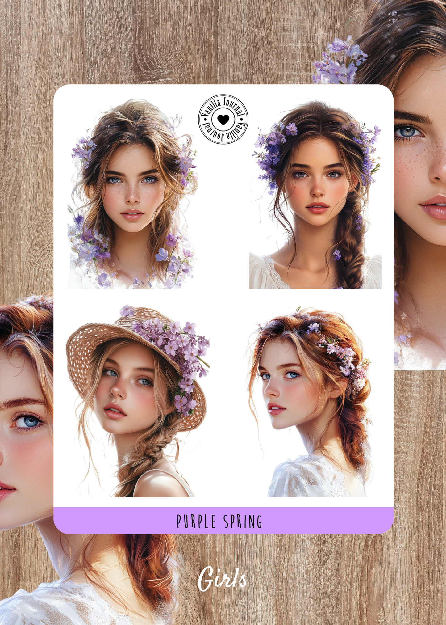 Purple Spring Sticker Sheets