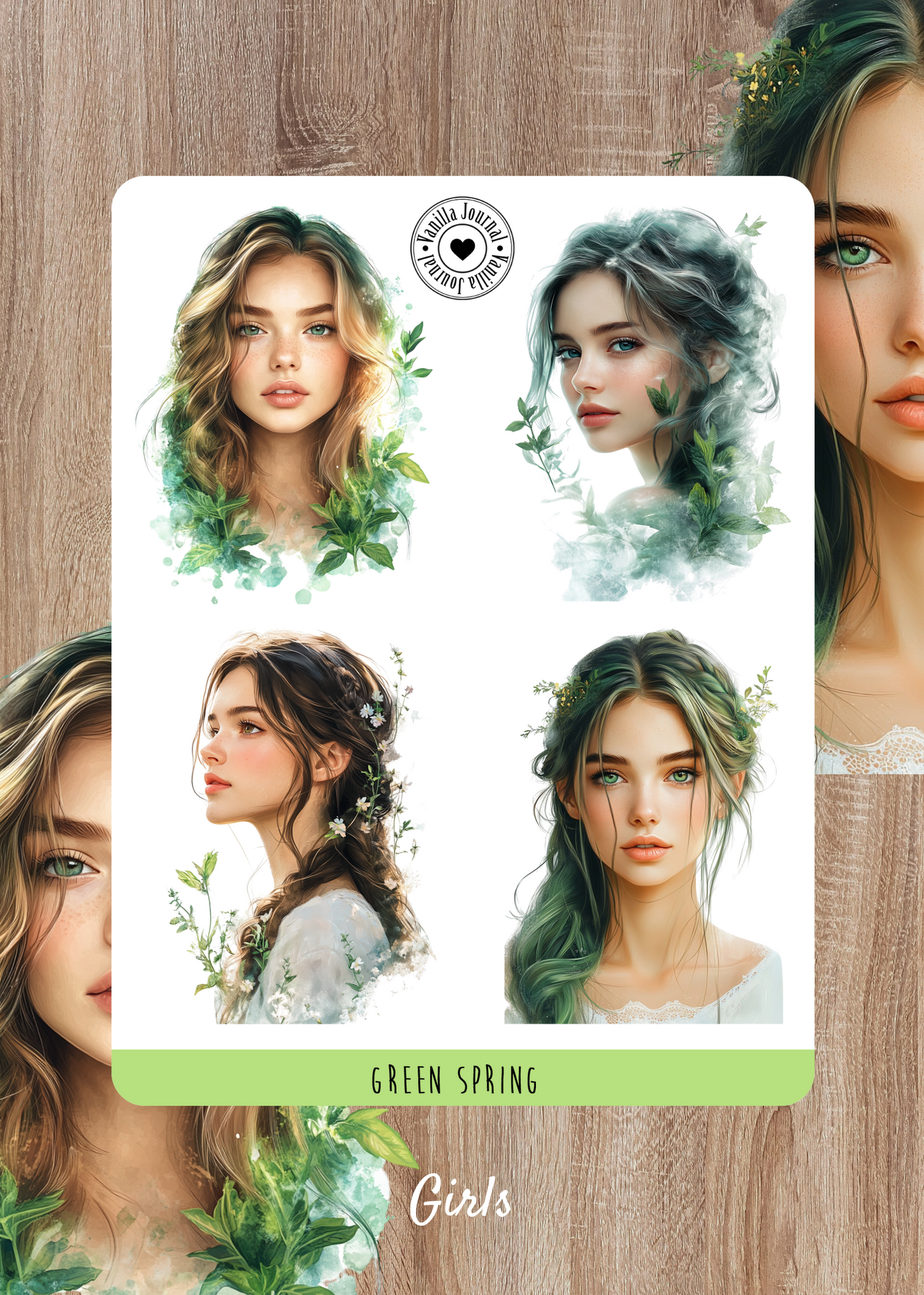 Green Spring Sticker Sheets