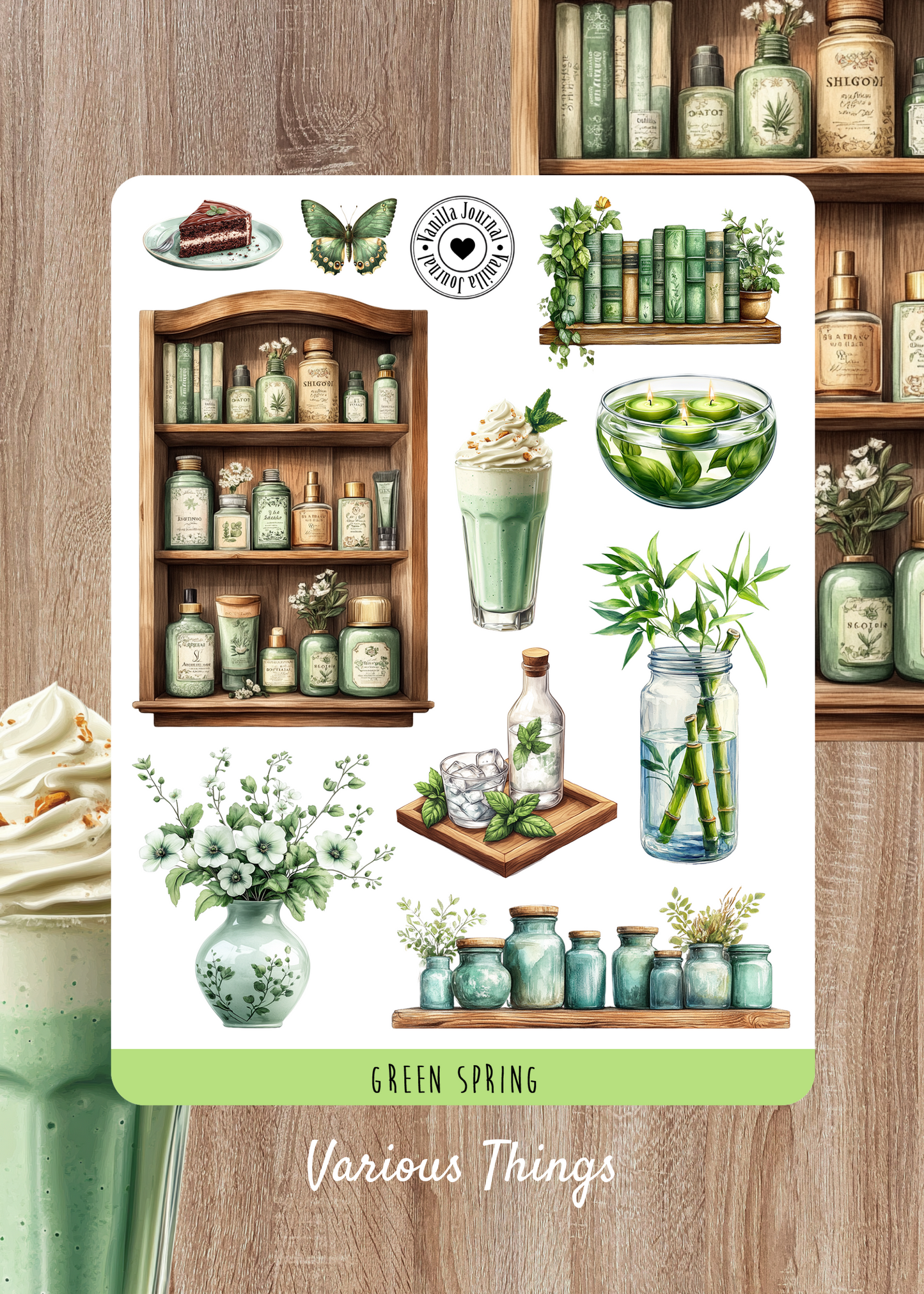 Green Spring Sticker Sheets