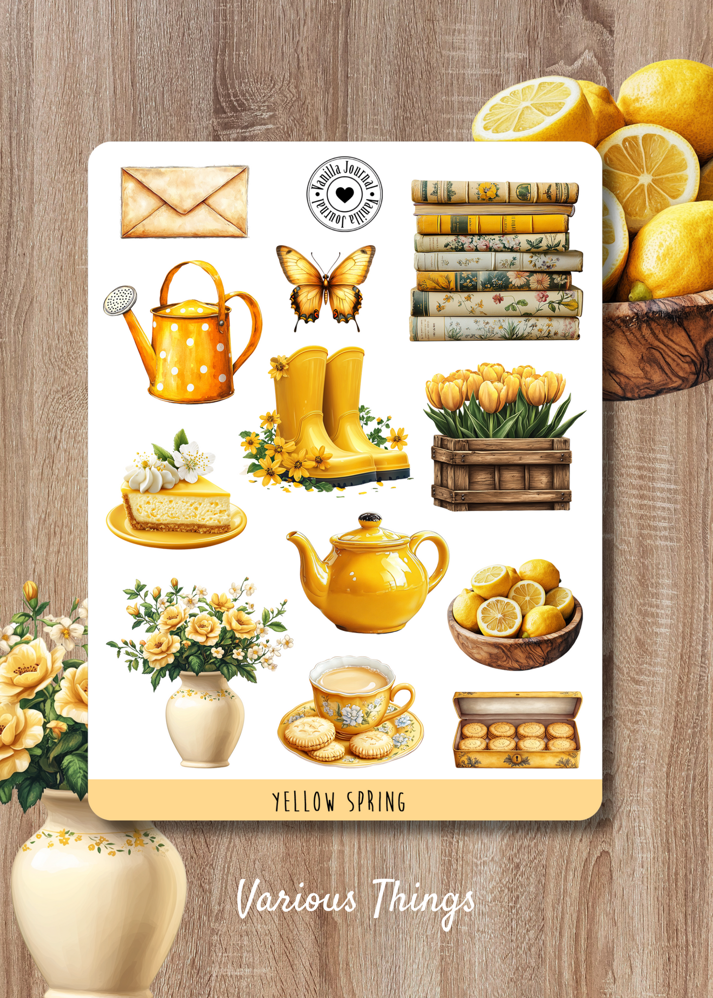 Yellow Spring Sticker Sheets