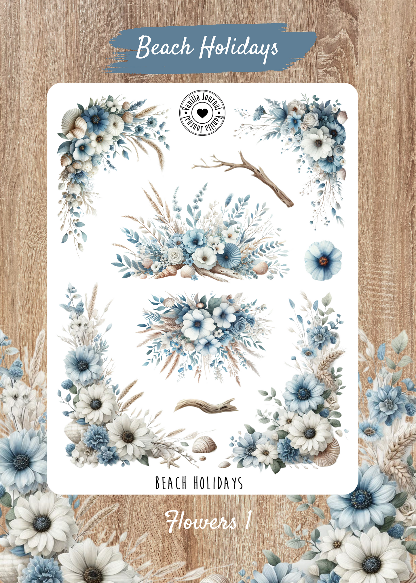 Beach Holidays Sticker Sheets