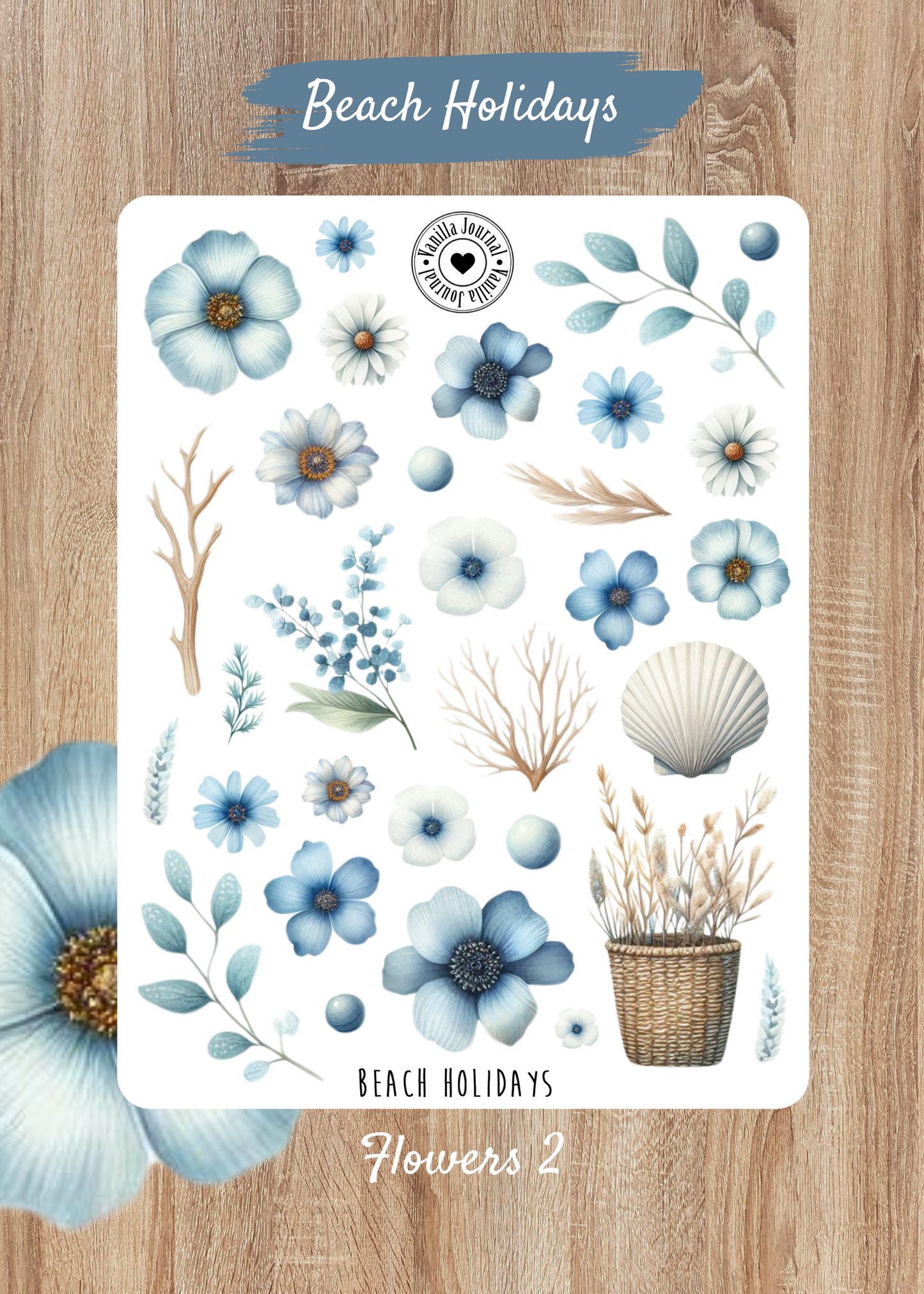 Beach Holidays Sticker Sheets