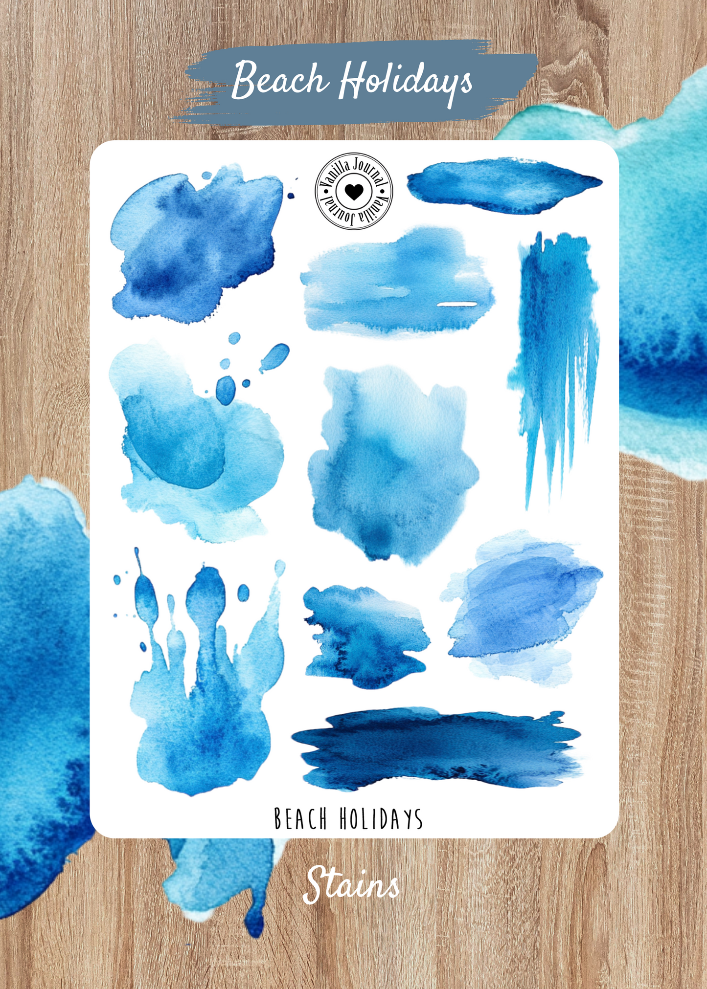 Beach Holidays Sticker Sheets