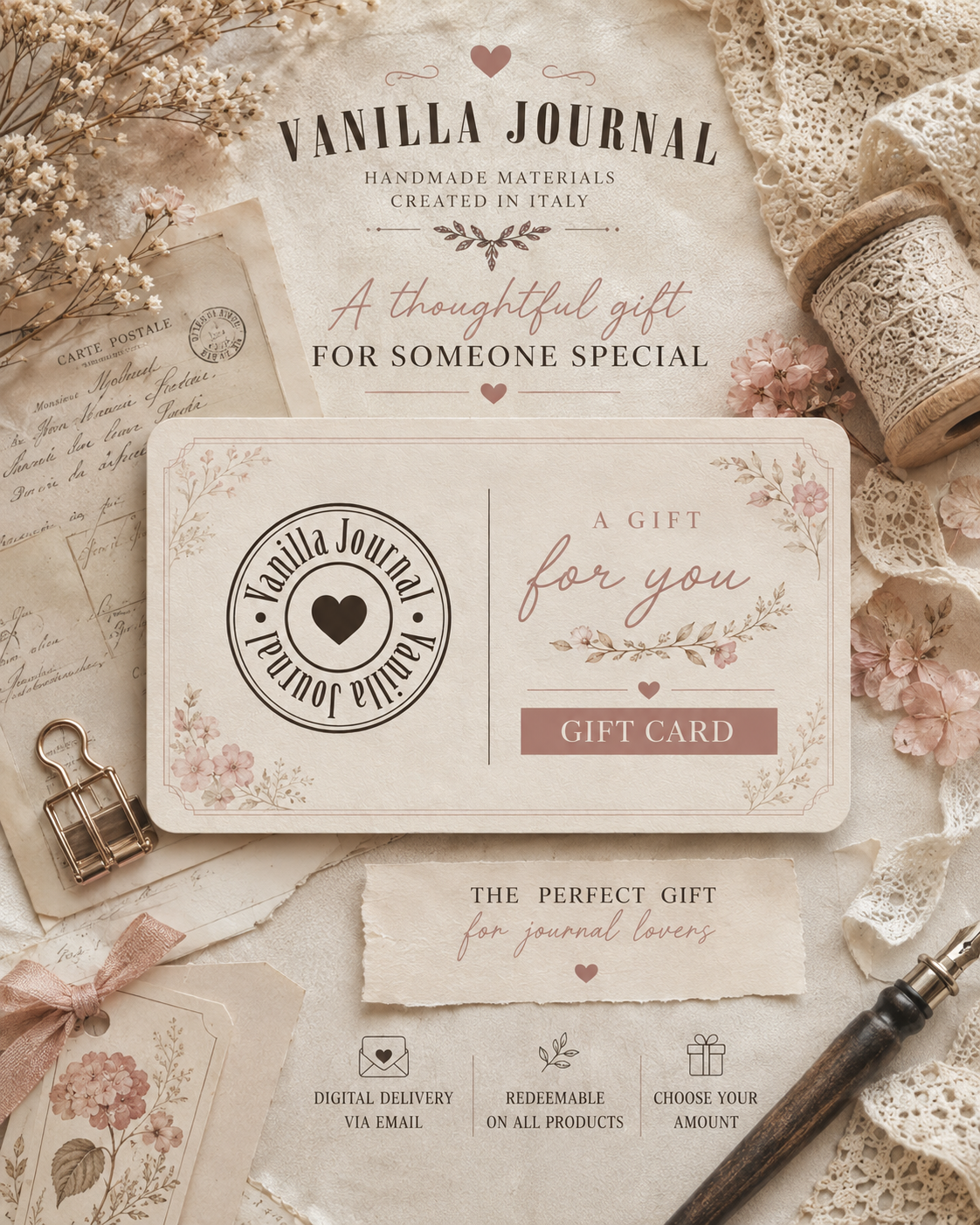 Vanilla Journal Gift Cards
