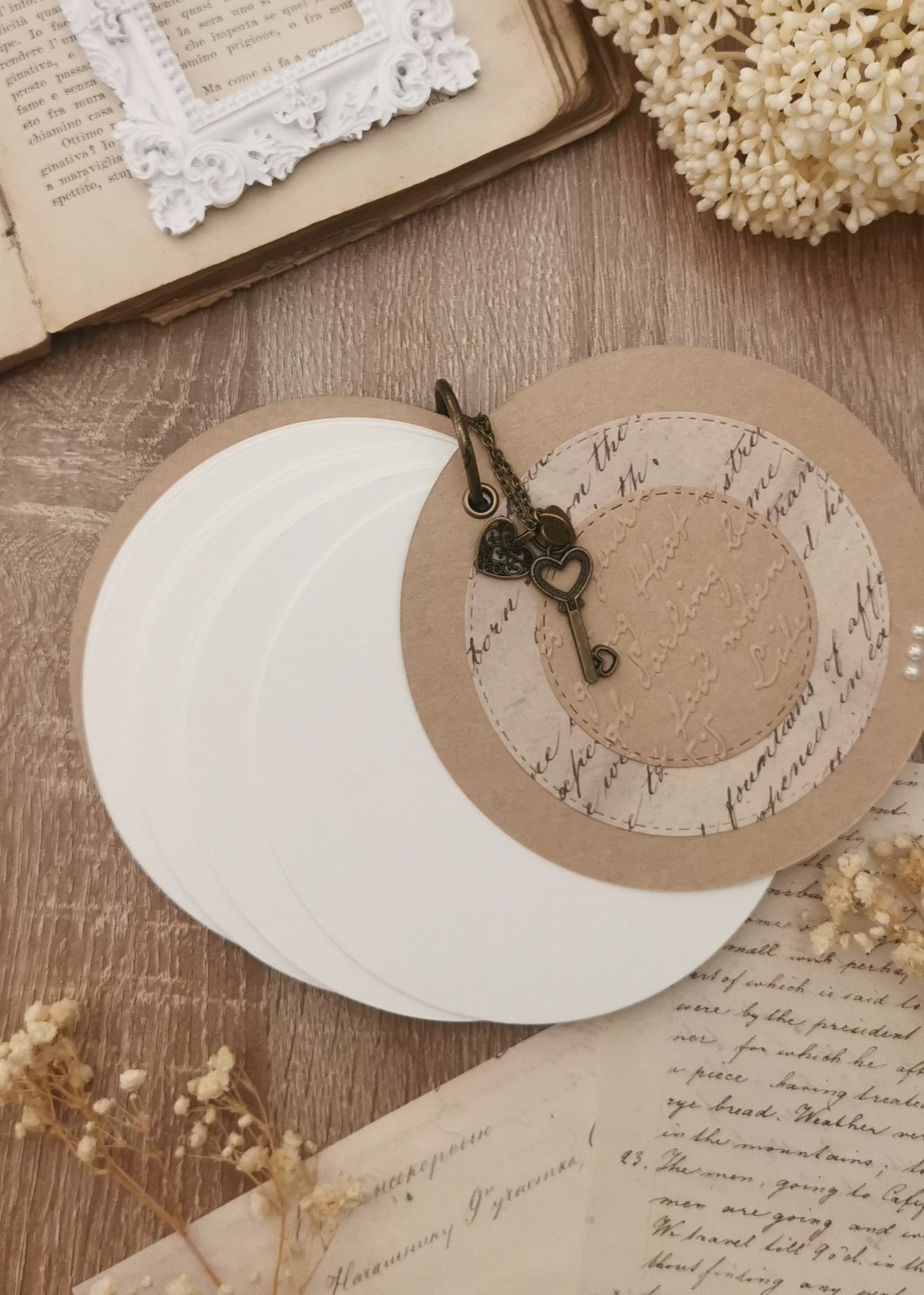 Round Journal with Blank Pages
