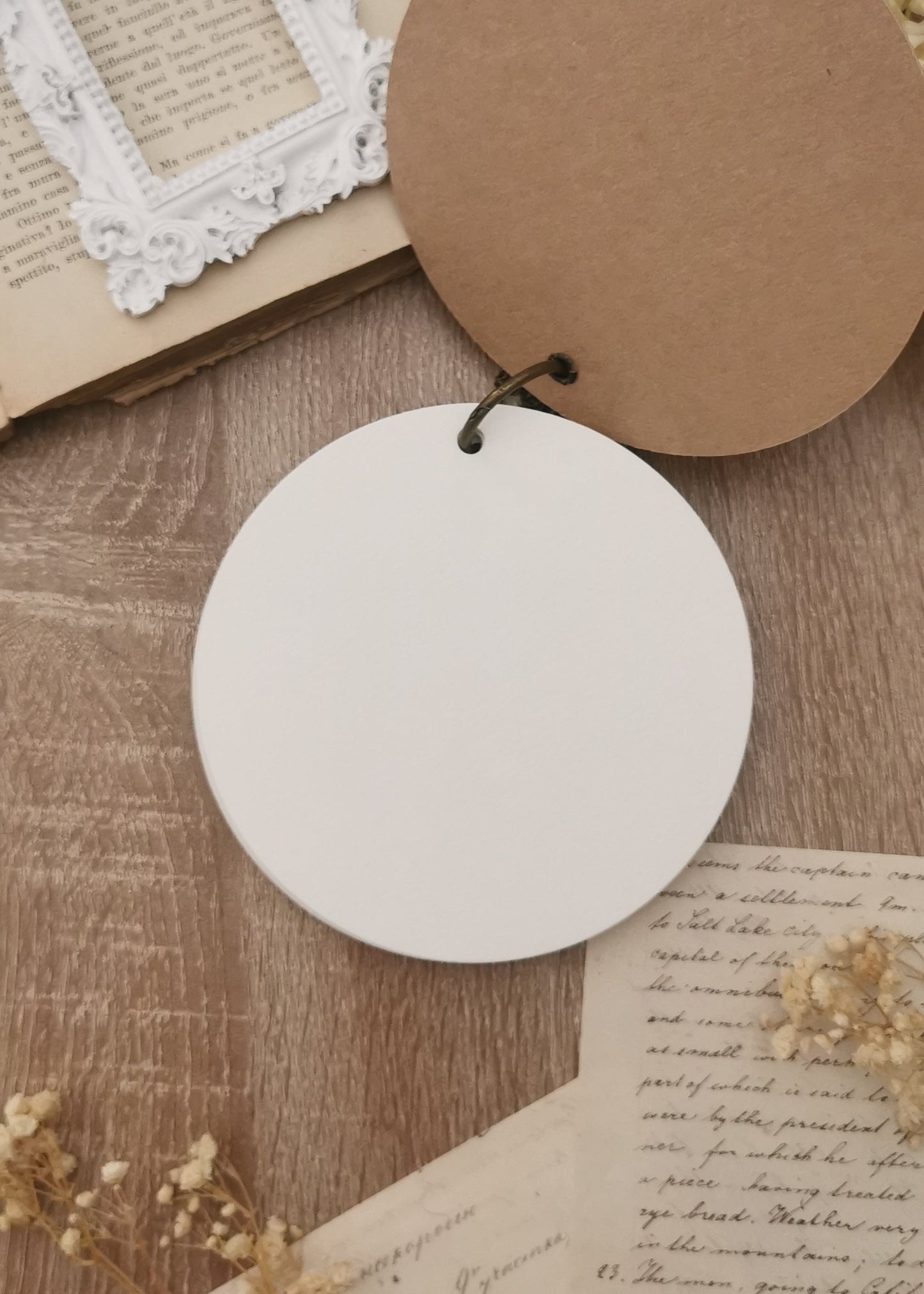 Round Journal with Blank Pages