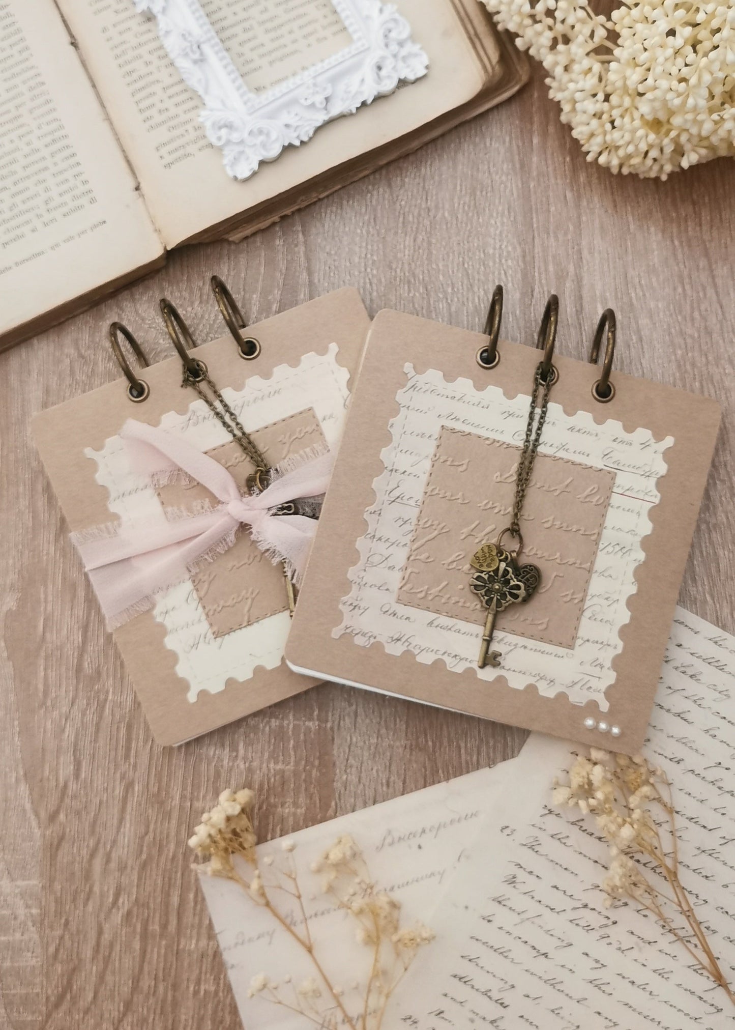 Square journal with blank pages