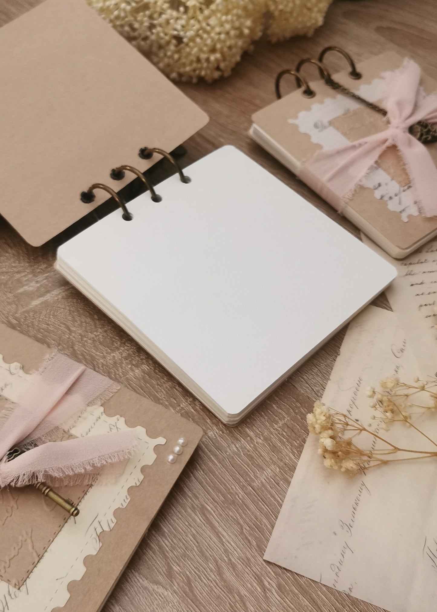 Square journal with blank pages