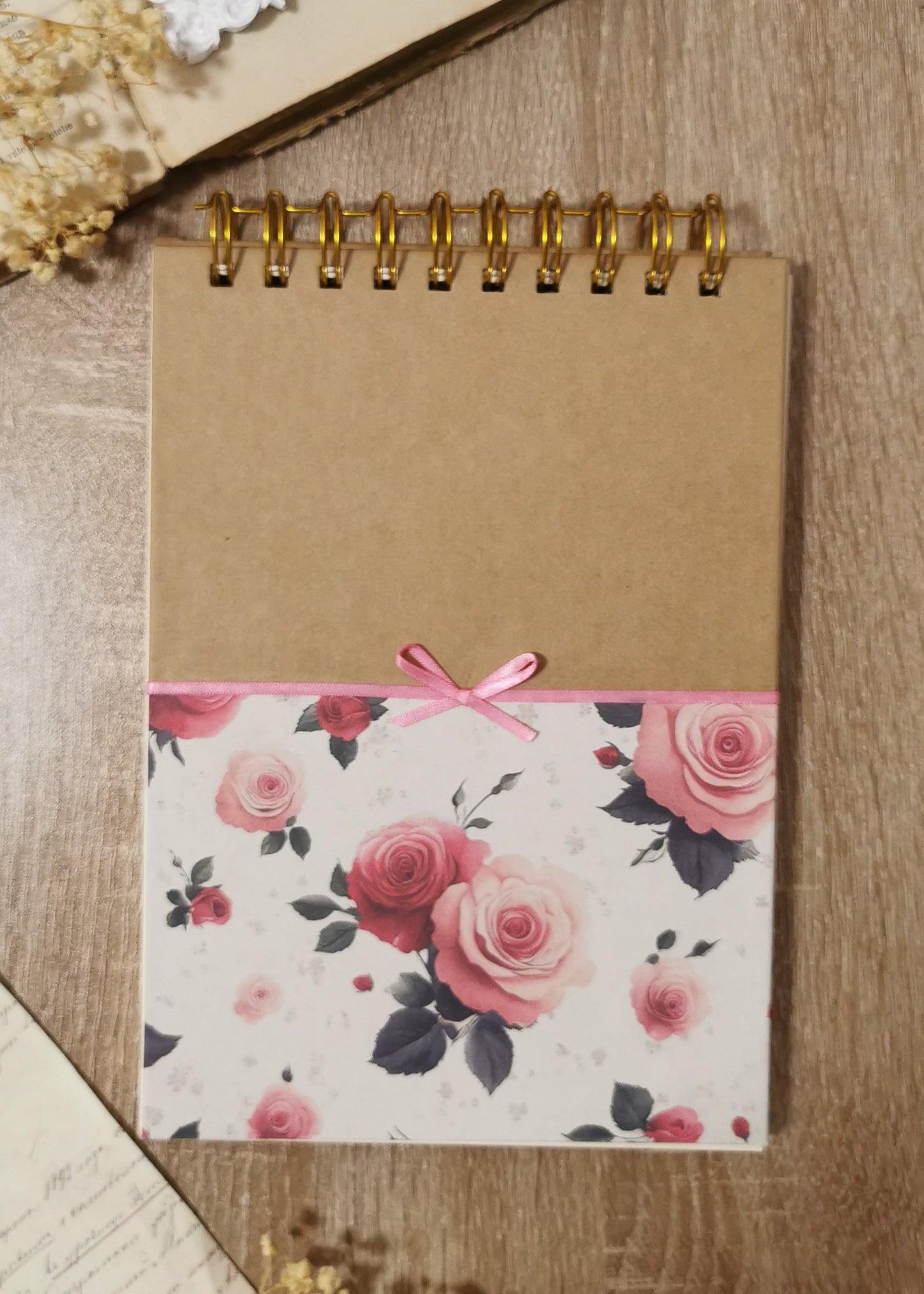 A5 Spiral Journal "Pink Rose"