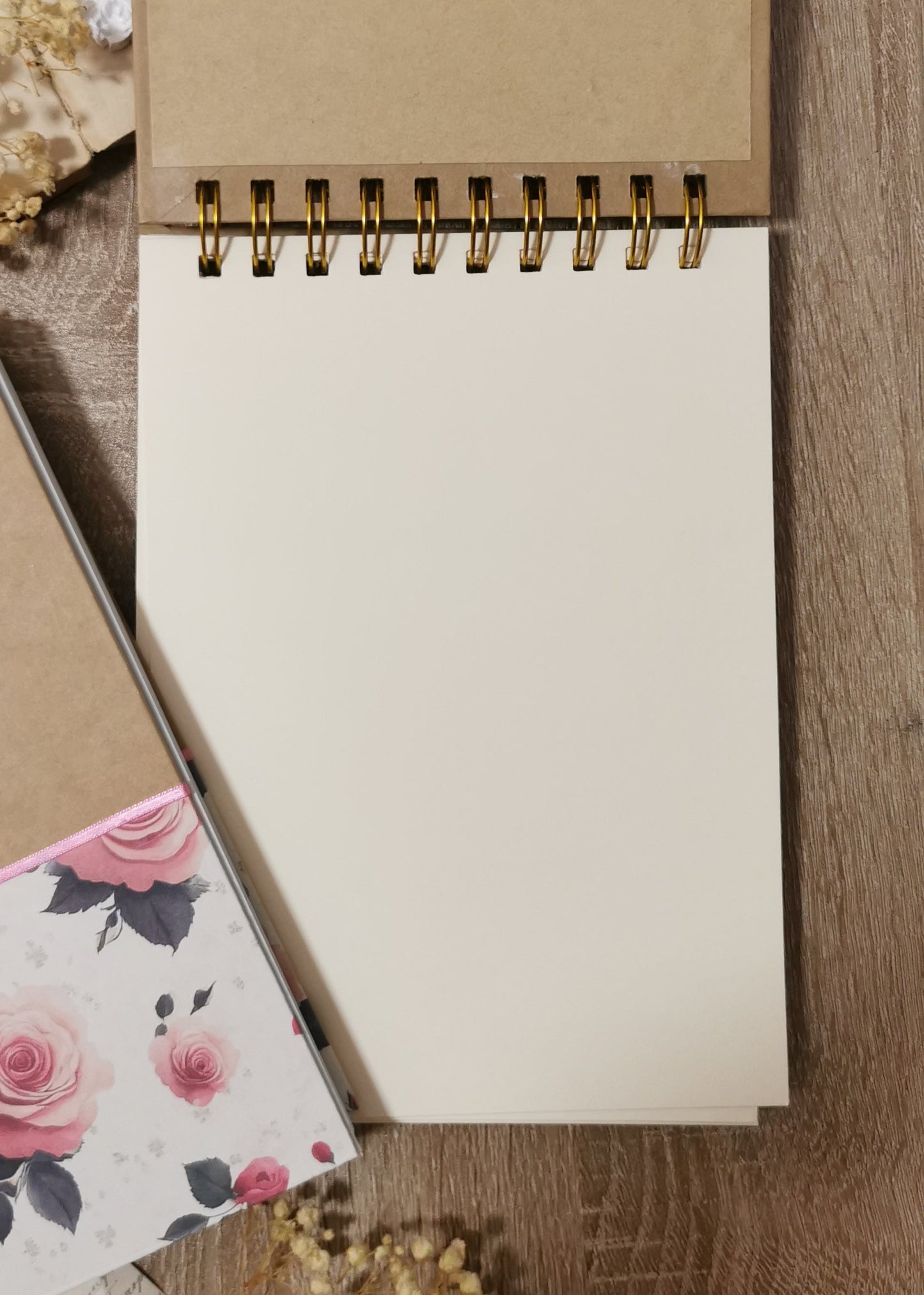 A5 Spiral Journal "Pink Rose"