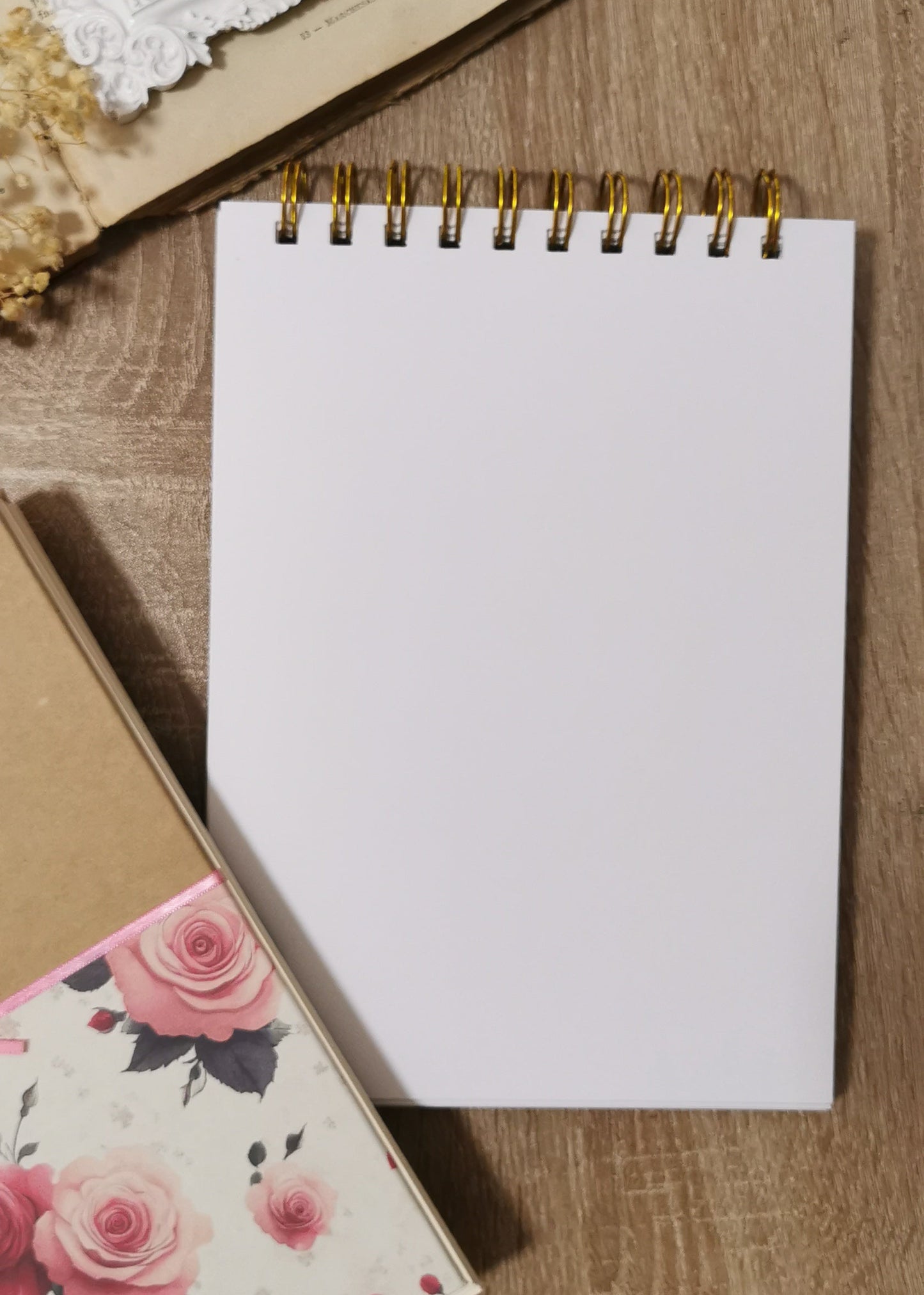 A5 Spiral Journal "Pink Rose"