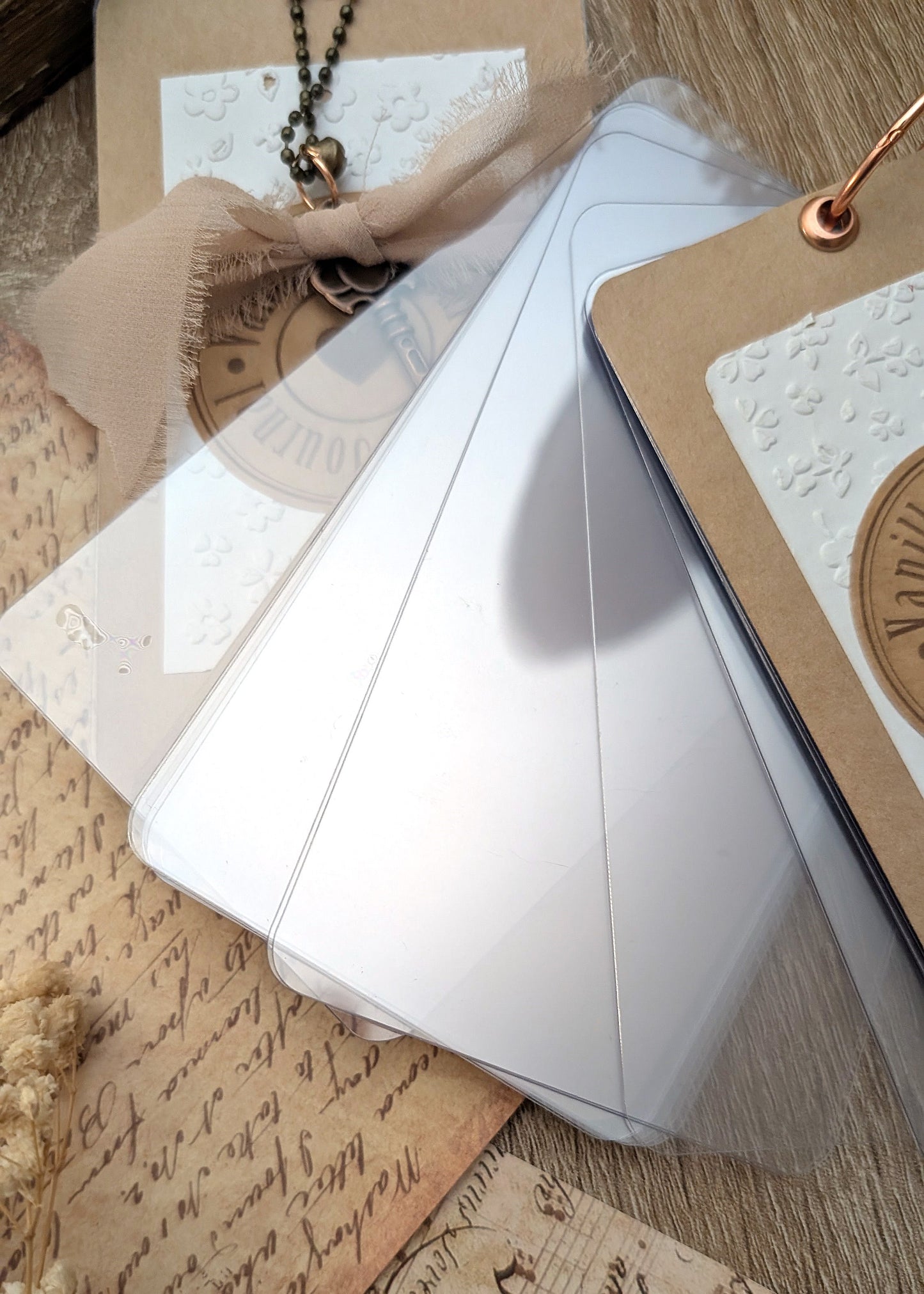 Rectangular journal with transparent pages