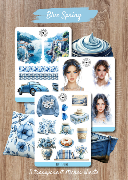 Blue Spring Sticker Sheets