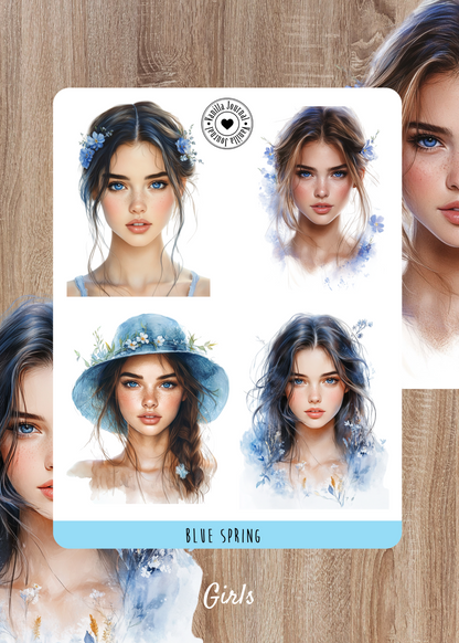 Blue Spring Sticker Sheets