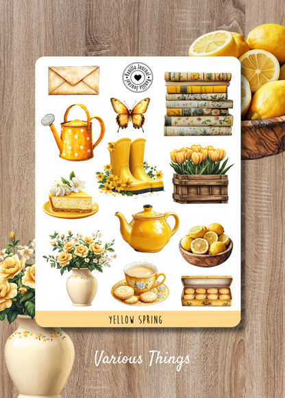 Yellow Spring Sticker Sheets