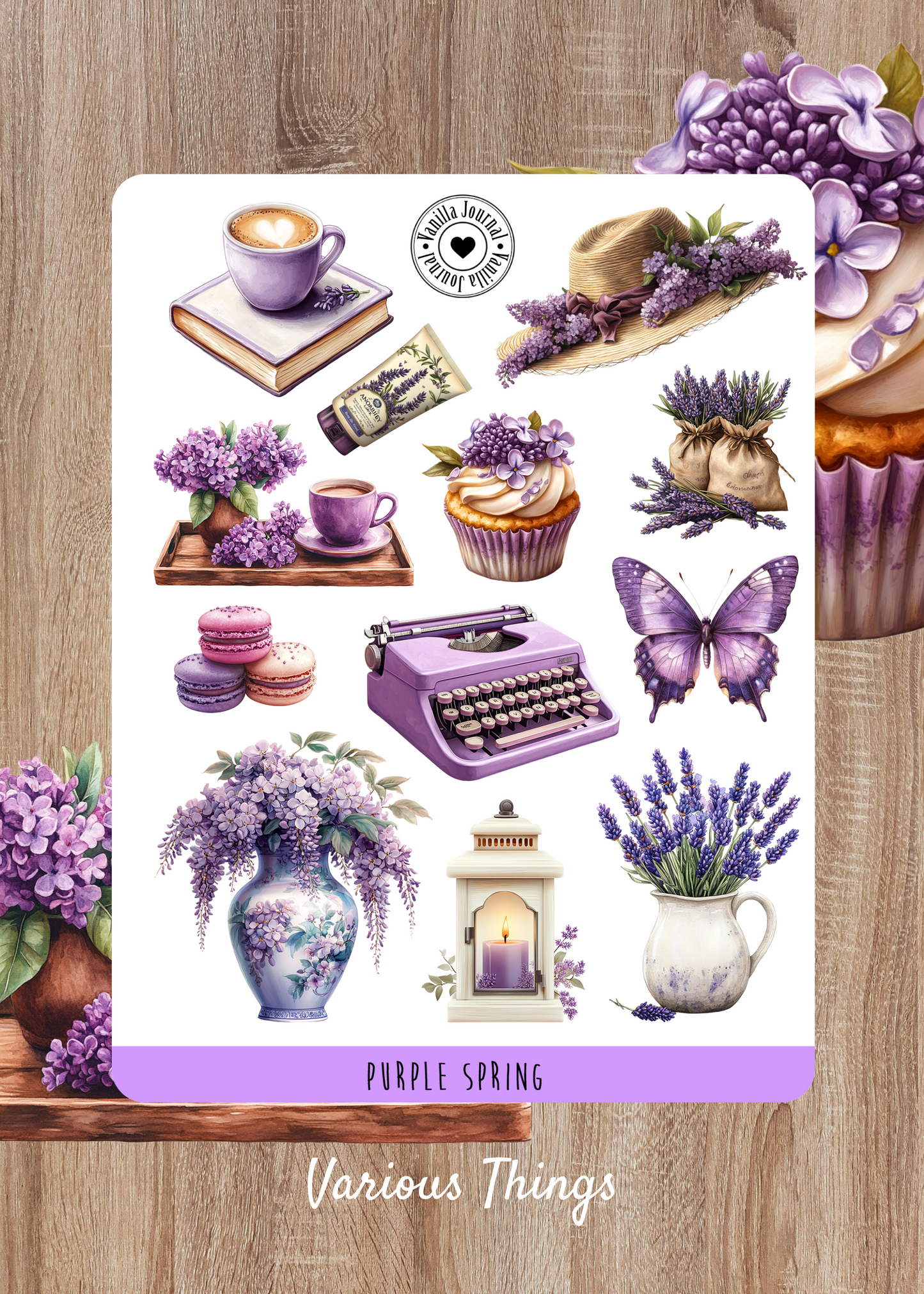 Purple Spring Sticker Sheets