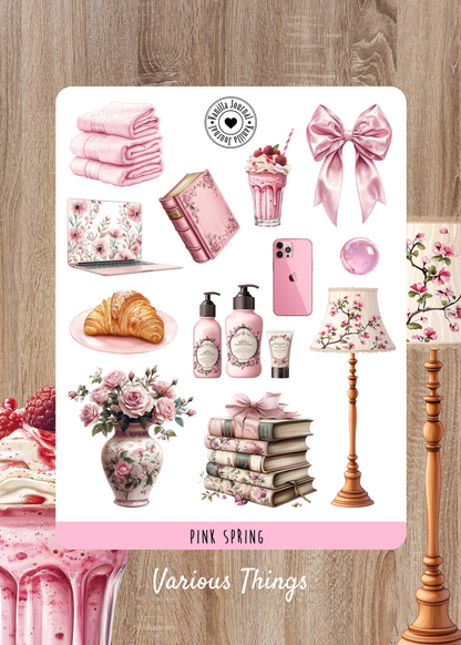 Pink Spring Sticker Sheets