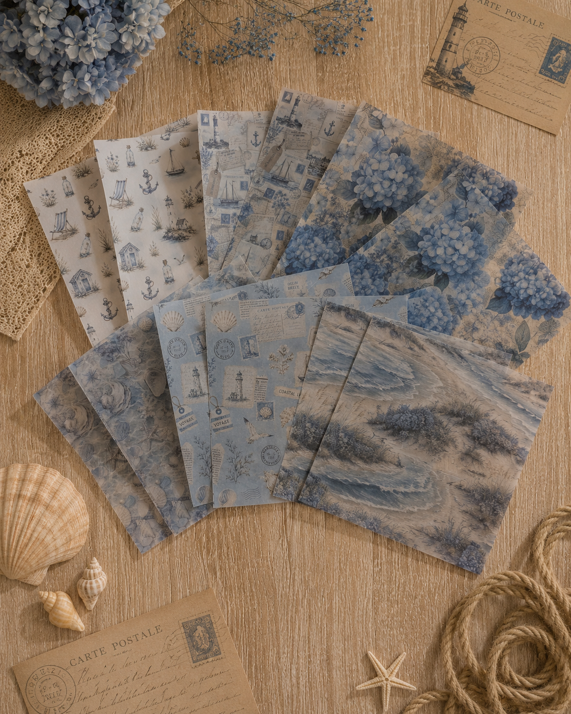 Coastal Vibes – Vellum Paper Set 🌊