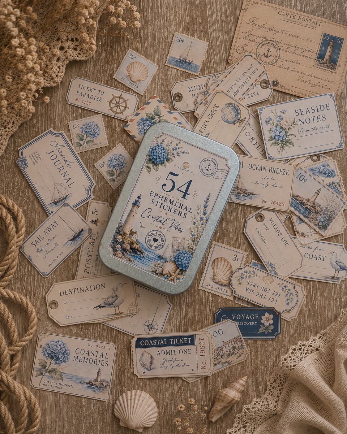 Coastal Vibes | Ephemeral Sticker Pack