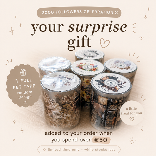 3000 Followers Surprise PET Tape