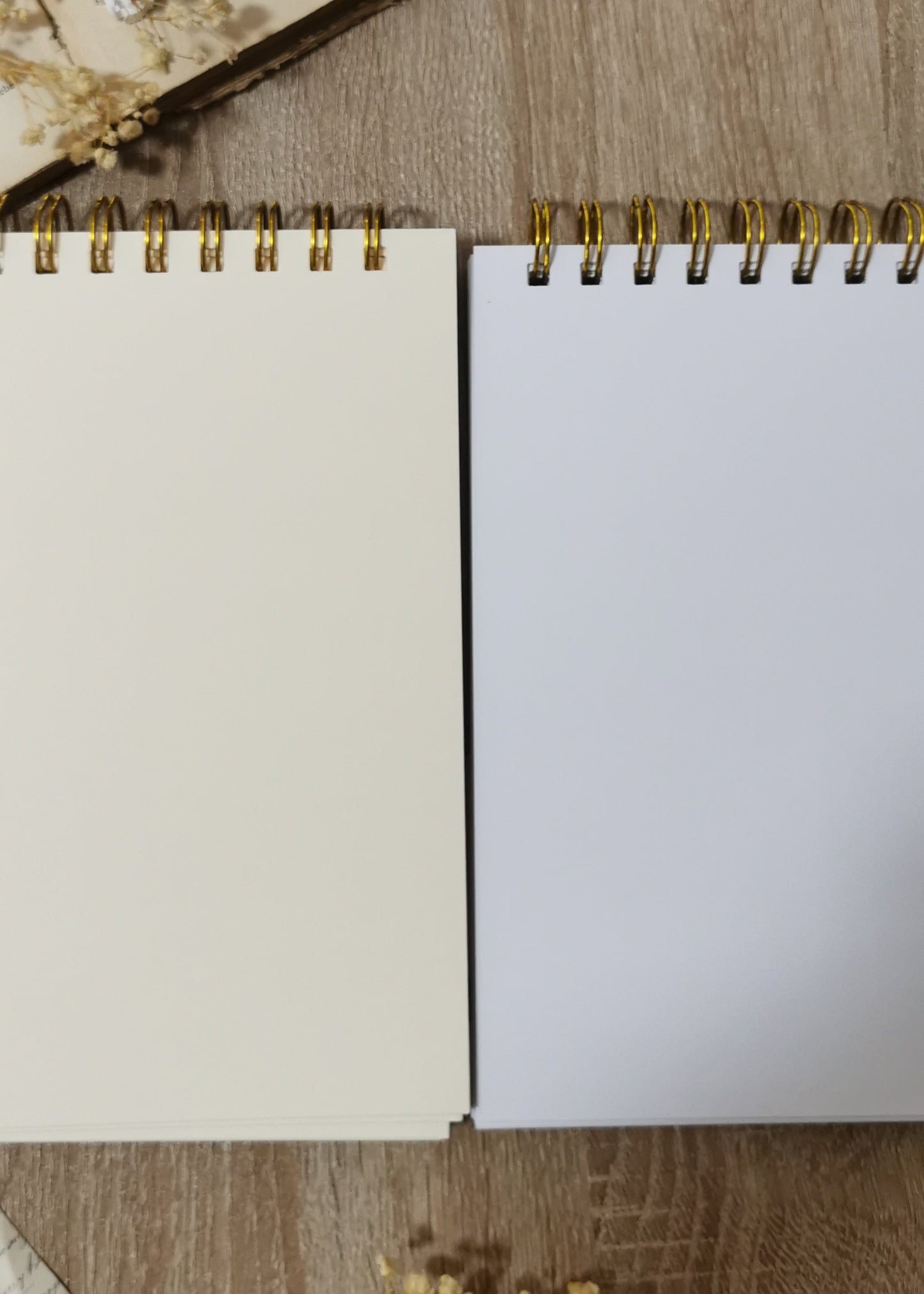 Color difference of white and ivory pages