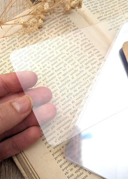 Rectangular journal with transparent pages