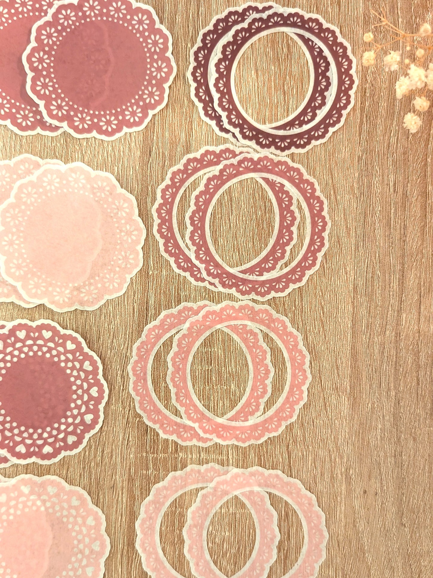 Washi Paper Doilies Stickers – Set of 24
