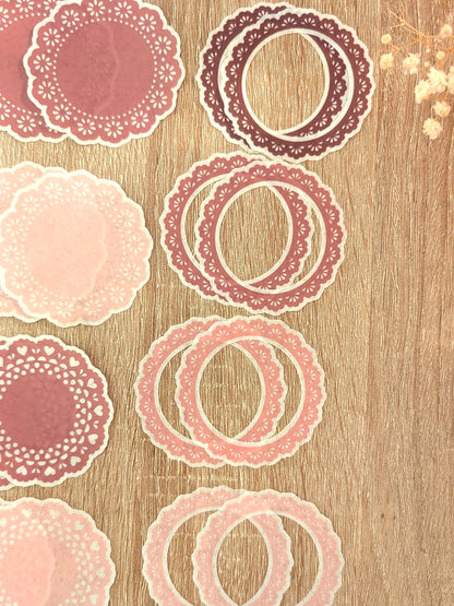 Washi Paper Doilies Stickers – Set of 24