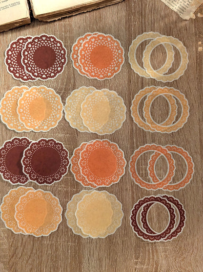 Washi Paper Doilies Stickers – Set of 24