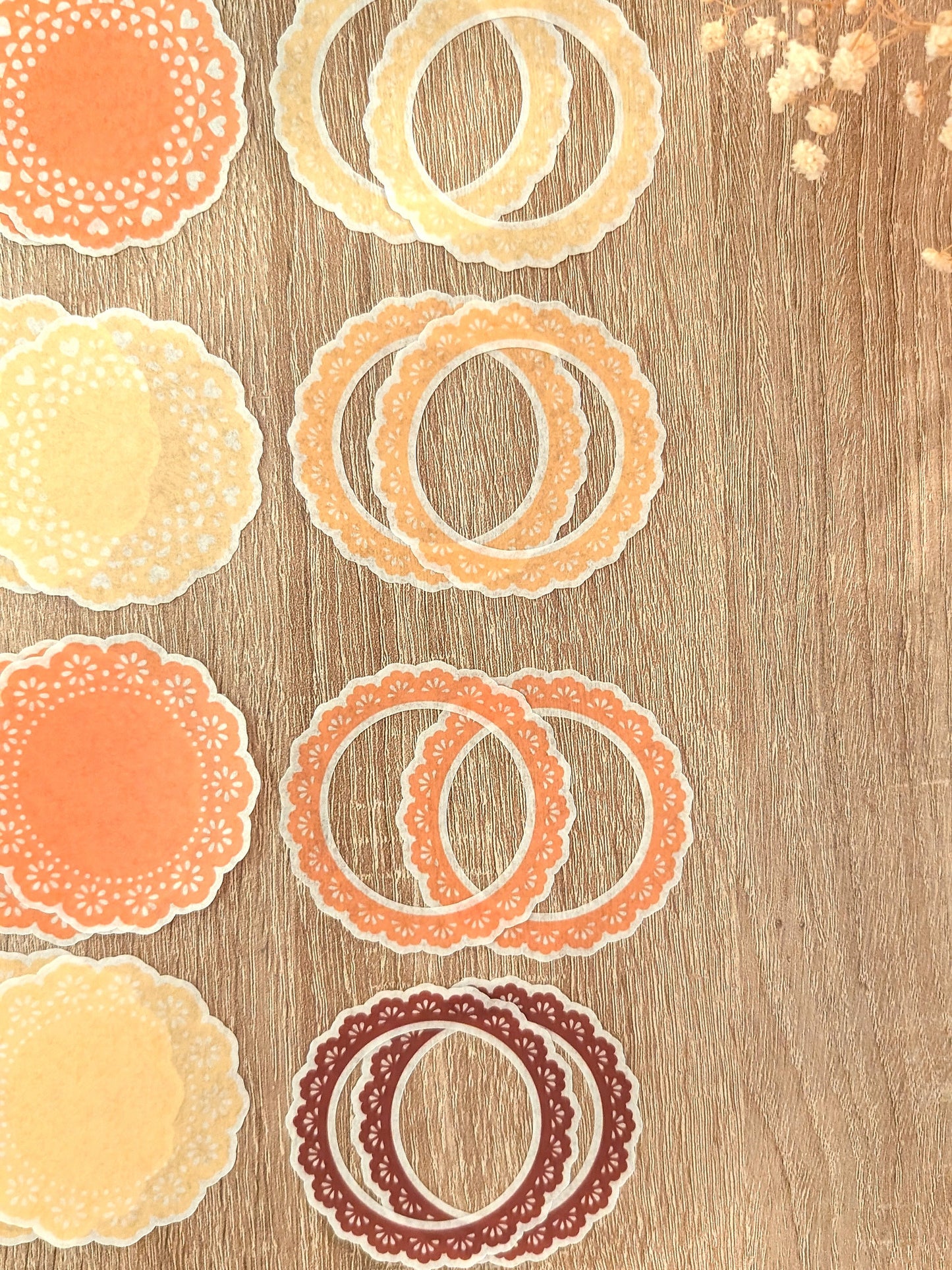 Washi Paper Doilies Stickers – Set of 24
