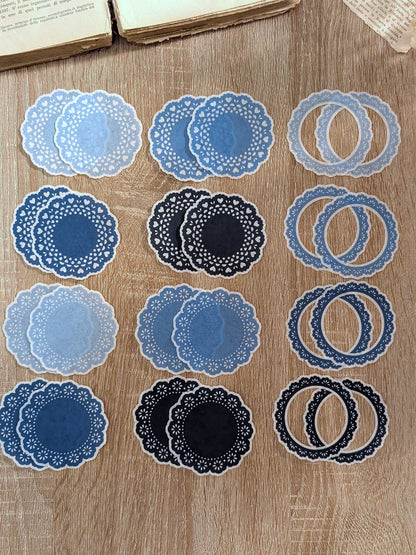Washi Paper Doilies Stickers – Set of 24