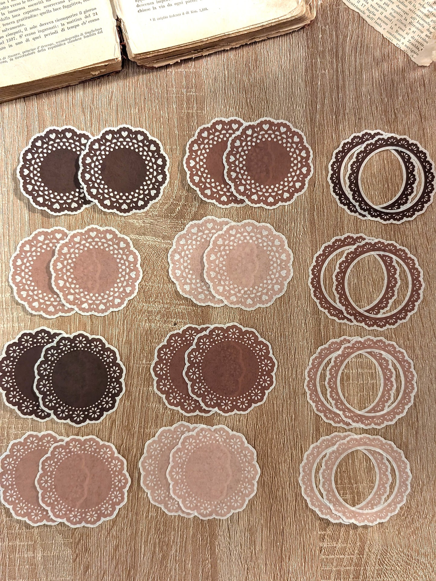 Washi Paper Doilies Stickers – Set of 24