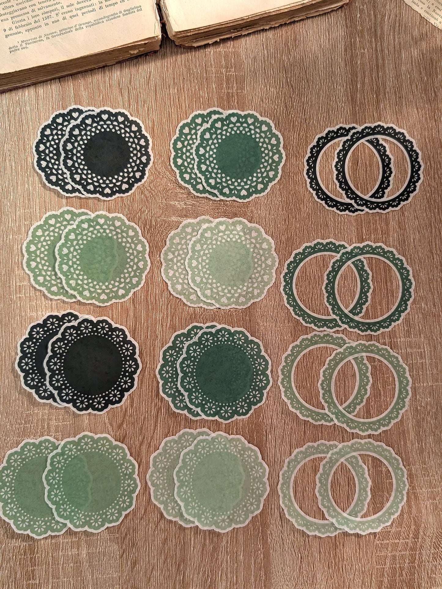 Washi Paper Doilies Stickers – Set of 24