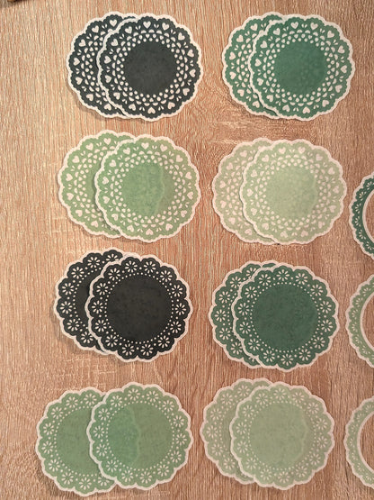 Washi Paper Doilies Stickers – Set of 24