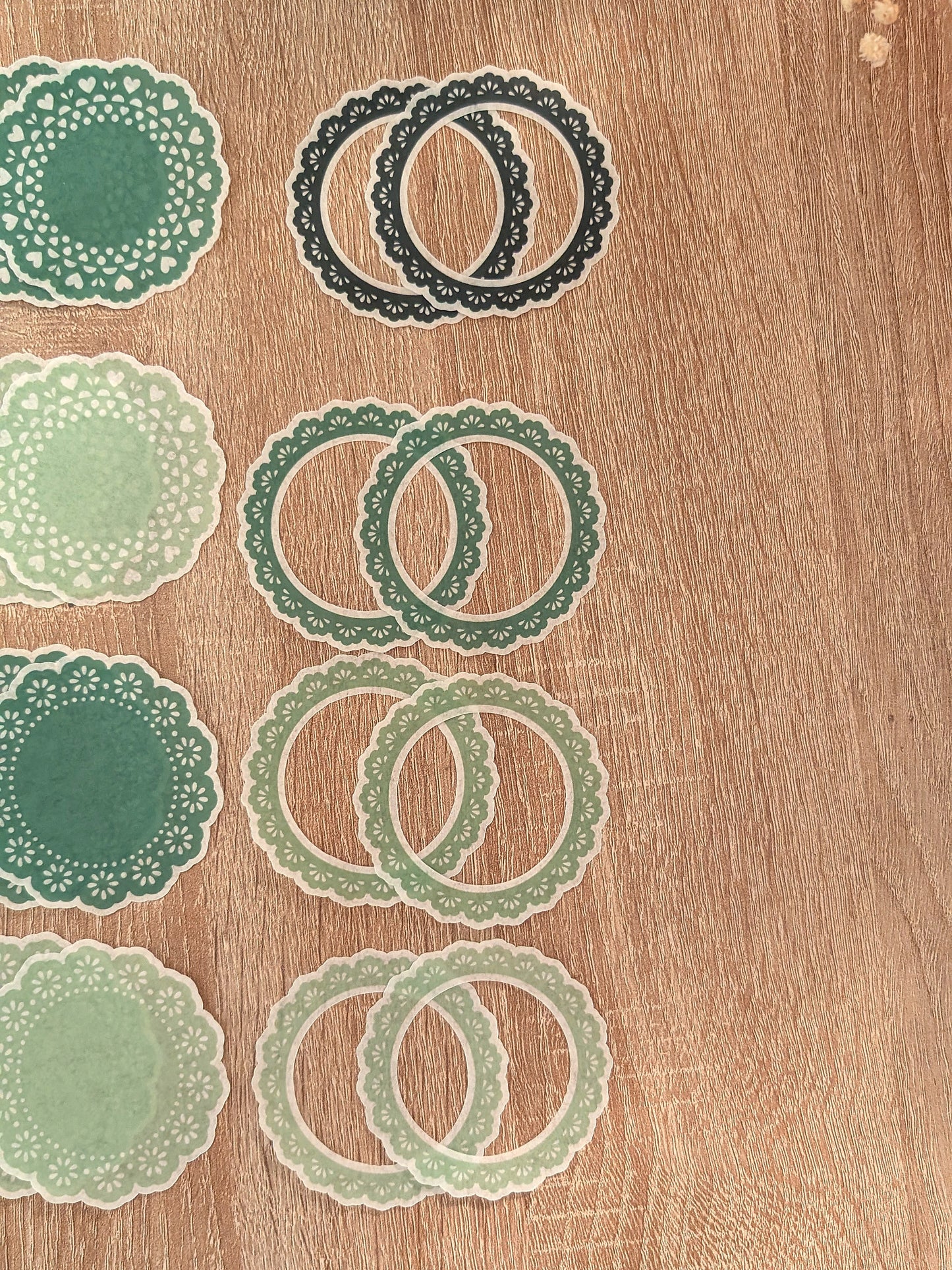 Washi Paper Doilies Stickers – Set of 24