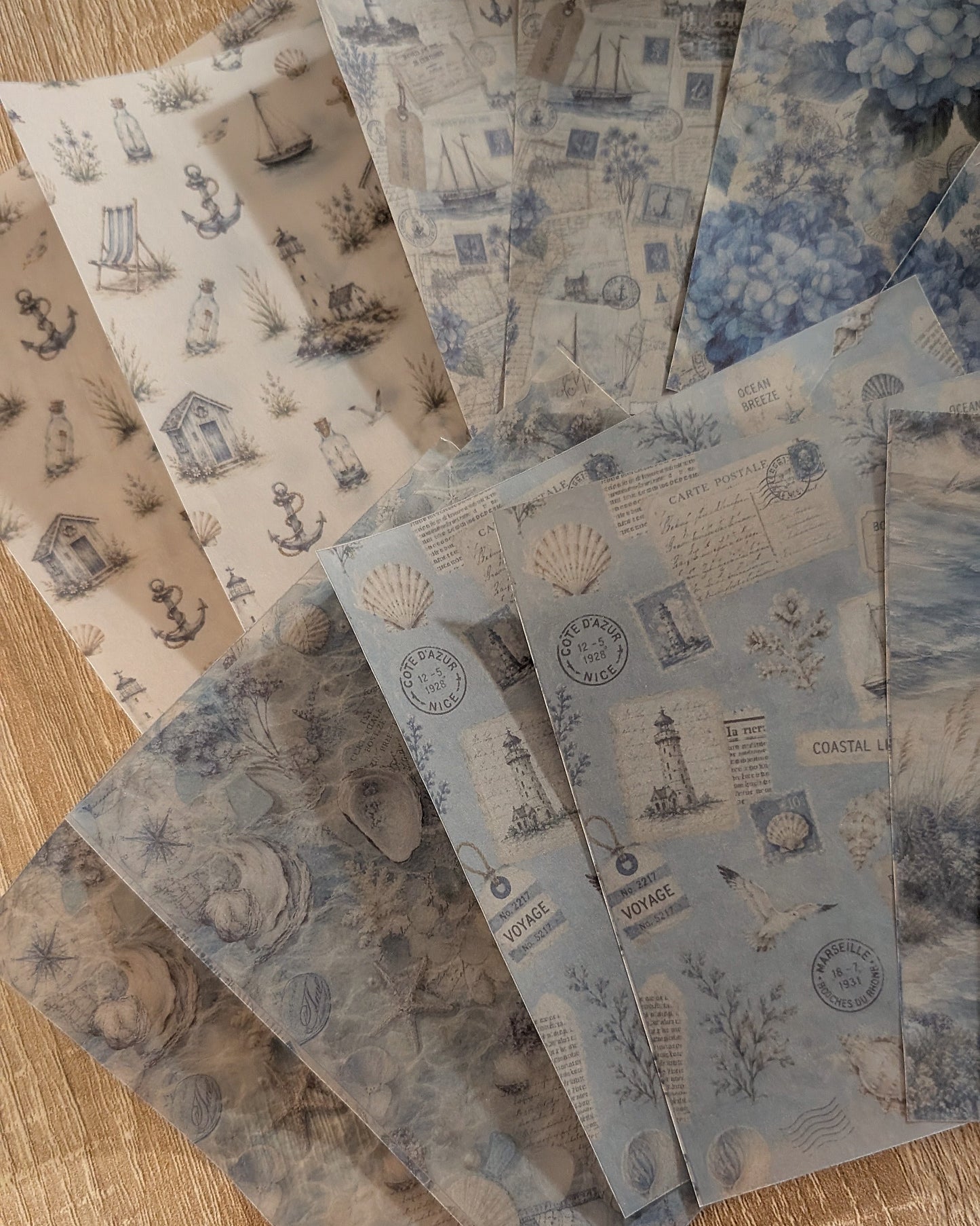 Coastal Vibes – Vellum Paper Set 🌊