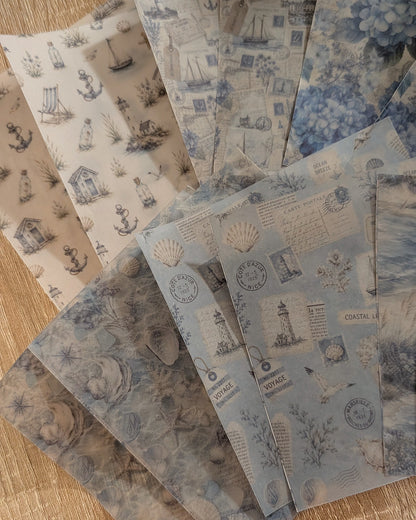 Coastal Vibes – Vellum Paper Set 🌊